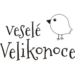 VESELÉ VELIKONOCE kuřátko - gumové razítko