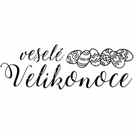 VESELÉ VELIKONOCE vajíčka - gumové razítko