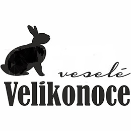 VESELÉ VELIKONOCE zajíček - gumové razítko