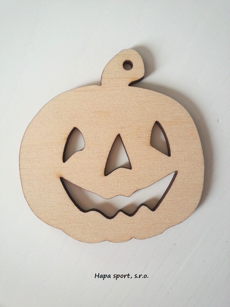 Dřevěný výřez - Halloween dýně