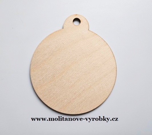 Dřevěný výřez - ozdoba kulatá 10cm