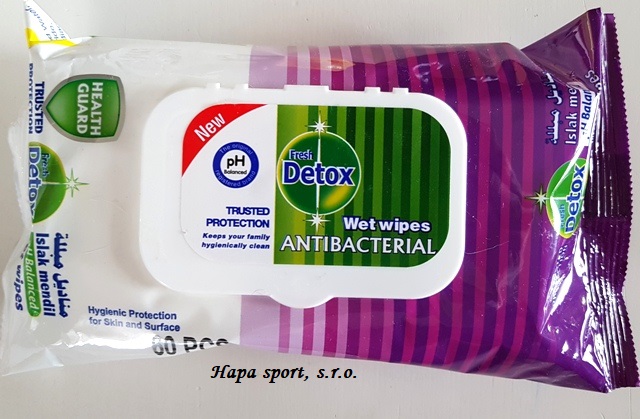 Antibakteriální vlhčené ubrousky Detox 60ks
