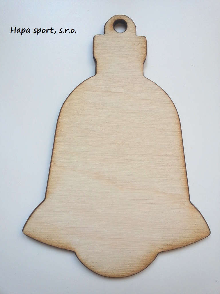 Dřevěný výřez - zvonek - 12cm