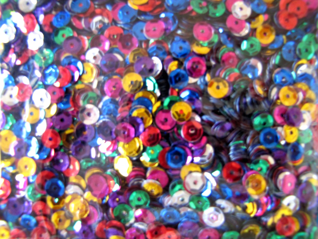 Flitry barevné kolečka - 6mm, velké balení ( 100g )